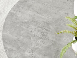 Novara Round Concrete Effect and Black Metal 4 Seater Dining Table - thumbnail 3