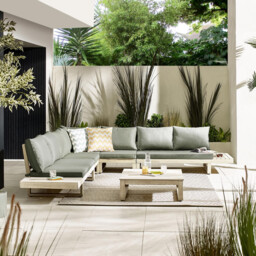 Brisa Limewash Wood & Grey 8 Seat Garden Sofa Set - thumbnail 3