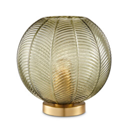 Nadine Small Green Glass Globe Table Lamp - thumbnail 4