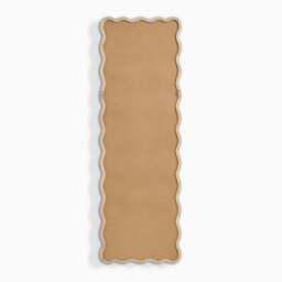 Furniturebox Damaris Wood Full Length Wavy Rectangle Wall, Mirror in Wood/Natural - Size: 50x150x3 cm - thumbnail 5