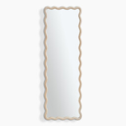 Damaris Wood Full Length 150x50cm Wavy Rectangle Wall Mirror - thumbnail 2