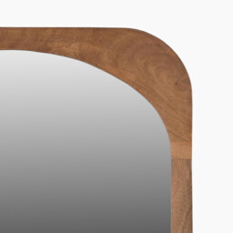 Finley Walnut Wood Medium Rectangle 90x50cm Wall Mirror - thumbnail 4