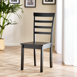 Cotswold Wooden Dining Table & 4 Whitby Black Dining Chairs - thumbnail 4