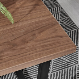 Kylo Brown Wood Effect Dining Table & 4 Calla Black Leg Chairs - thumbnail 4