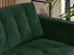 Jolene Emerald Green Velvet 3 Seater Sofa - thumbnail 3