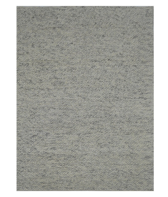 Quinn Grey Pearl Bobbled Wool Rug - image 1