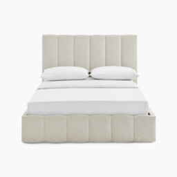 Trifle Beige Boucle Fabric Ottoman King Size Bed Frame - thumbnail 3