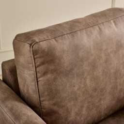 Logan Brown Faux Leather Armchair - thumbnail 4