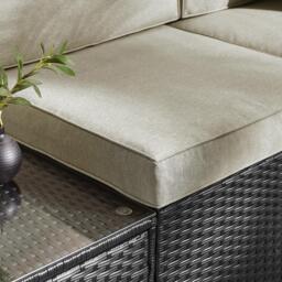 Furniturebox Orlando Black & Grey 8 Seat Modular Garden Sofa, Rattan in Black/Grey - Size: 72x75x72 cm - thumbnail 6