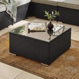Furniturebox Orlando Black & Grey 8 Seat Modular Garden Sofa, Rattan in Black/Grey - Size: 72x75x72 cm - thumbnail 9