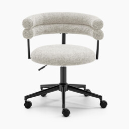 Estelle Grey / Beige Fabric Swivel Office Chair - thumbnail 4