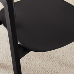 2x Masa Black Solid Wood Dining Chairs - thumbnail 3