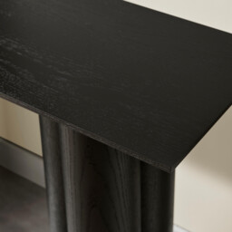 Sutton Black Veneer Wood Console Table - thumbnail 4