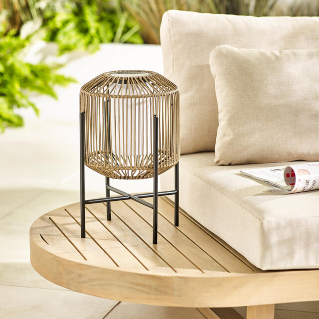 Fiji Rattan Solar Outdoor Lantern - image 1