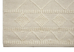 Maeve Cream Diamond Pattern Wool Rug - thumbnail 2