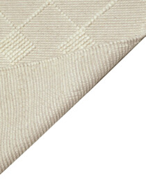 Maeve Cream Diamond Pattern Wool Rug - thumbnail 3