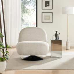 Tilda Cream Fabric Accent Chair - thumbnail 2