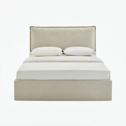 Tilly Cream & Bronze Fabric Ottoman Double Bed Frame - thumbnail 3