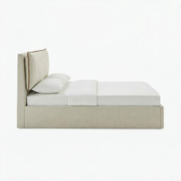 Tilly Cream & Bronze Fabric Ottoman Double Bed Frame - thumbnail 4
