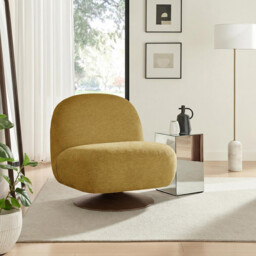 Tilda Mustard Yellow Fabric Accent Chair