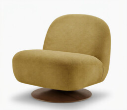 Tilda Mustard Yellow Fabric Accent Chair - thumbnail 3