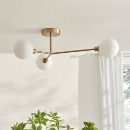 Martha 3 Frosted Glass Globes Ceiling Light - thumbnail 4