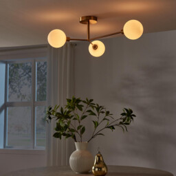 Martha 3 Frosted Glass Globes Ceiling Light - thumbnail 3