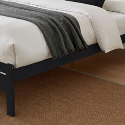 Declan Dark Grey Solid Pine Double Bed Frame - thumbnail 4