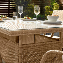 Antigua Beige Rattan 6 Seat Garden Dining Set - thumbnail 4