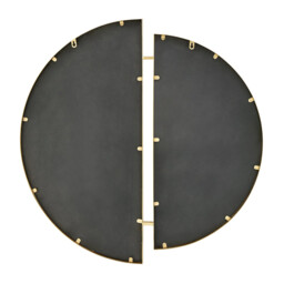 Crescent Gold Round Wall Mirror - thumbnail 3