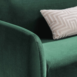 Teddy Green Velvet 3 Seater Sofa - thumbnail 3
