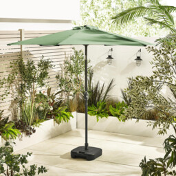 Vertical Green Garden Parasol & Base Set