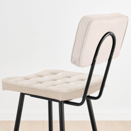 2x Braxton Cream Boucle Fabric Counter Stools - thumbnail 3