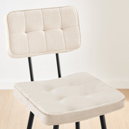 2x Braxton Cream Boucle Fabric Counter Stools - thumbnail 4