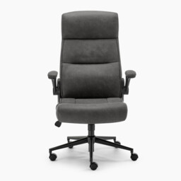 Greer Black Faux Leather Executive Swivel Office Chair - thumbnail 4