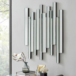 Crystalline Rectangle Modern Wall Mirror
