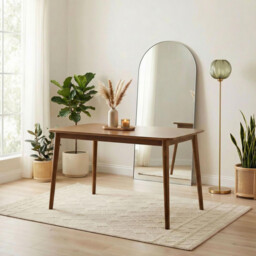 Lynton Rectangular Walnut Effect Wood 4 Seater Dining Table - thumbnail 1