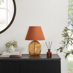 Flynn Orange Glass Table Lamp