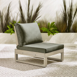 2x Brisa Limewash Wood and Grey Garden Chairs Set - thumbnail 4