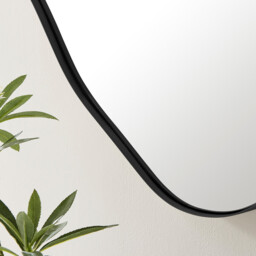 Vita Black Irregular Pebble Wall Mirror - thumbnail 2