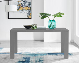 Pivero Grey High Gloss Dining Table and 6 Lorenzo Dining Chairs - thumbnail 2