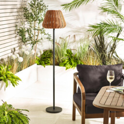 Sundara Rattan Solar Outdoor Floor Light - thumbnail 1