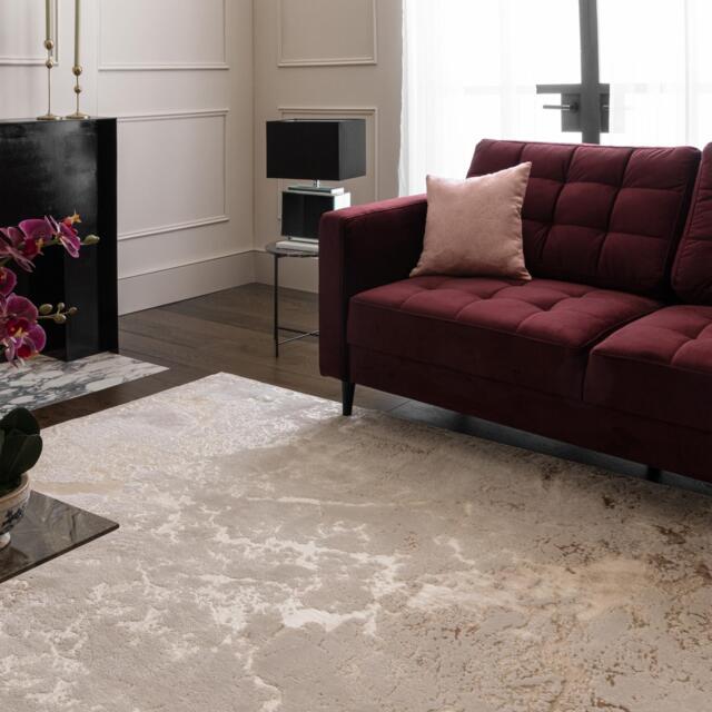 Elysia Metallic Gold Lustre Rug - image 1