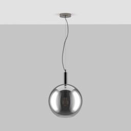 Emily Smoked Glass Pendant Ceiling Light - thumbnail 2
