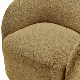Furniturebox Romilly Mustard Yellow Fabric Swivel Accent Tub Chair, Polyester in Mustard/Yellow - Size: 67x74x75 cm - thumbnail 7