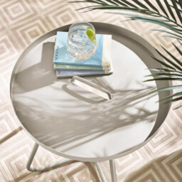 Lyon Cream Metal Garden Round Side Table - thumbnail 4