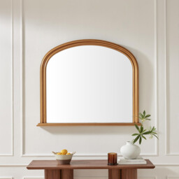 Cecily Gold Wood Large 110x90 Overmantle Arch Mirror - thumbnail 2
