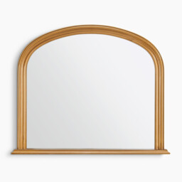 Cecily Gold Wood Large 110x90 Overmantle Arch Mirror - thumbnail 3