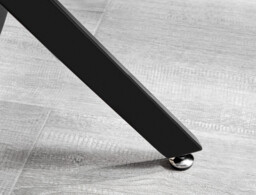 Leonardo Square Glass and Black Side Table - thumbnail 4