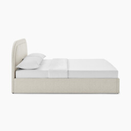 Freja Beige Boucle Fabric Ottoman Double Bed Frame - thumbnail 4